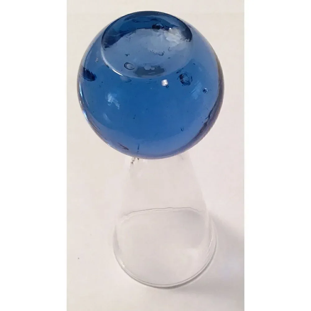 Vintage Hand Blown Cordial Bubble Ball Shot Bar Glasses Set of 4 - Picture 11 of 12